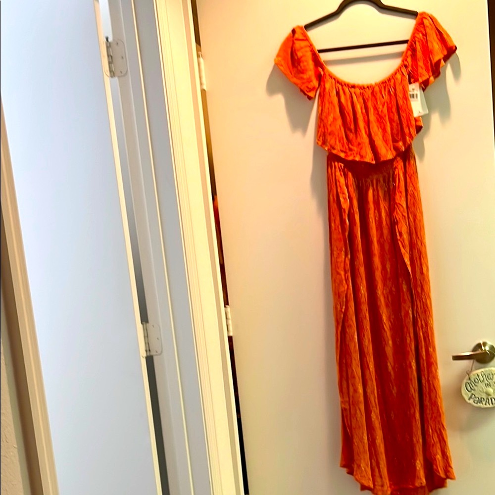 NWOTs Rip Curl Orange Maxi Dress  Size Small